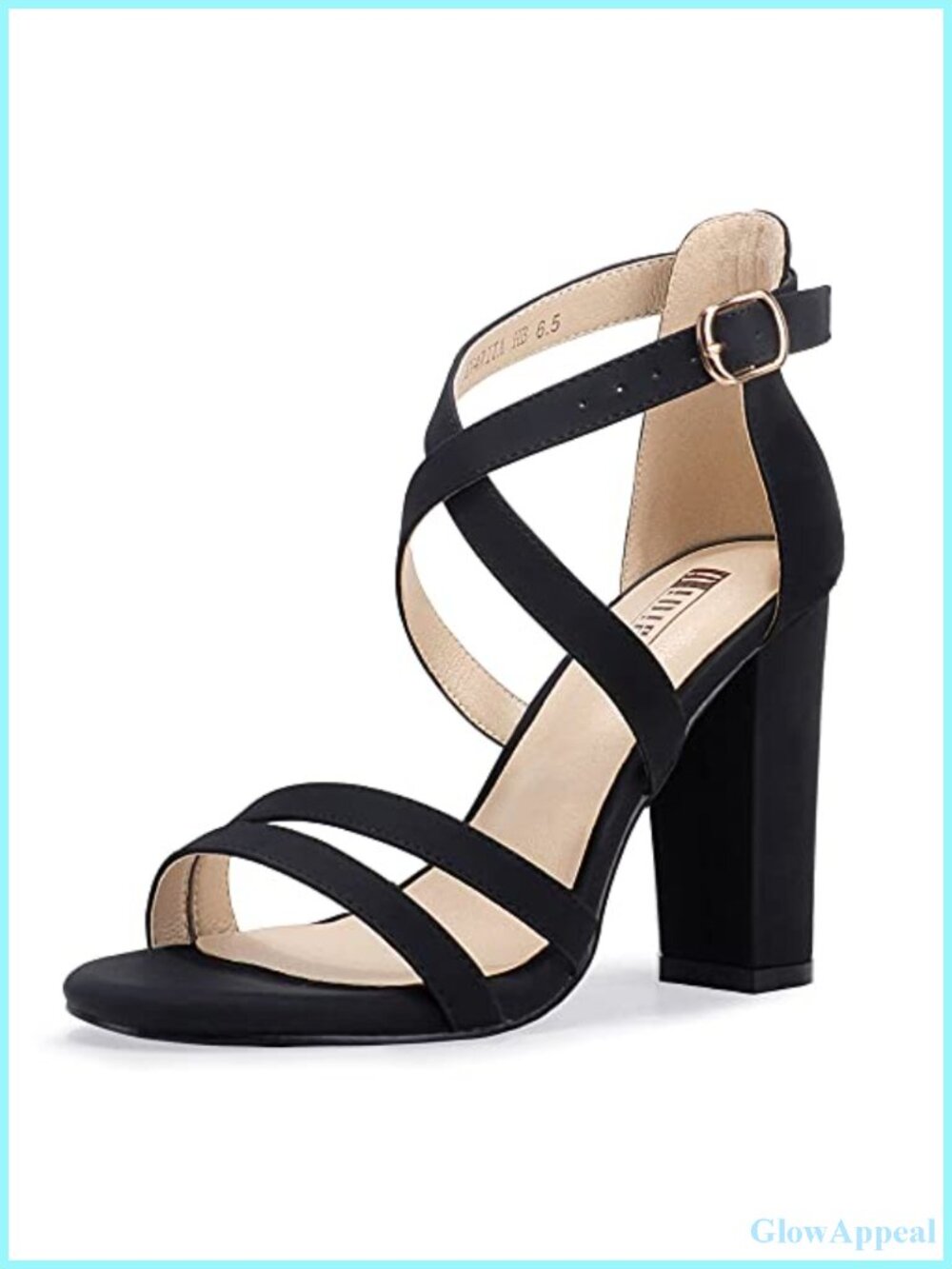 Chunky High Heeled Sandals Open Toe Ankle Strap Dressy Shoes